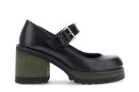 zapatos de salon de piel con hebilla black