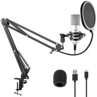 microfono vonyx cms300s usb cardioide con soporte y filtro antipop