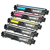 pack 5 toners compatibles brother tn241 tn245 mfc-9140 cdn mfc-9142 cdn mfc-9332 cdw