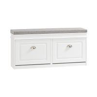 banco zapatero con 2 solapas mdf blanco