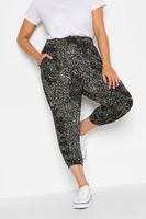 yours joggers capri negros estampado animal mujer curvy y tallas grandes yours