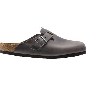BIRKENSTOCK Zuecos Boston Soft Footbed Oiled Leather Iron Grey para hombre