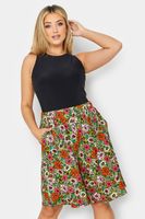 yours bermudas verdes de flores mujer curvy y tallas grandes yours