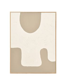 Cuadro decorativo pintado a mano al oleo marco marrón claro 80x100cm