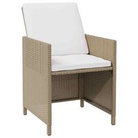pack 2 uds sillas de jardin  silla de exterior  sillon con taburetes ratan sintetico beige