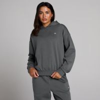 sudadera con capucha oversize basics para mujer de mp - gris oscuro - m
