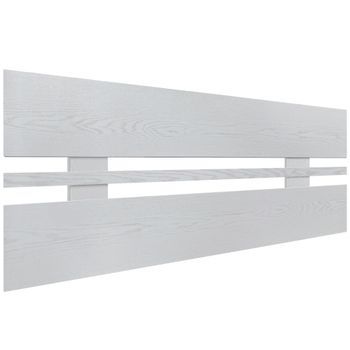 Dhome Cabecero Blanco Rustico 105cm Horizontal Estilo Ancho Madera Reciclada Dm Herrajes Incluidos (105cm Horizontal Ancho, Blanco Rustico)