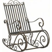mecedora smilla metal bronce 90x56x94 cm clp