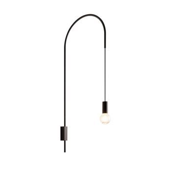 Zafferano - Lámpara De Pared Filo, Giratoria 200°, Metal Pintado, Bombilla E27 Máx. 60 W Incluida, Altura 110 Cm - Negro