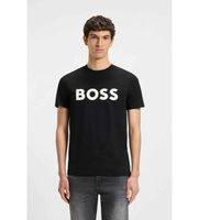 boss para hombre 50481923 camiseta de punto negro xl casual algodon manga corta
