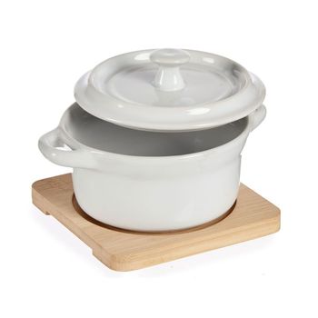 Cazuela en cerámica blanco