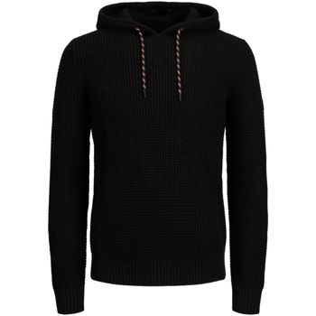 Jack & Jones Jersey 12265758 JJLIAM KNIT HOODIE PLS BLACK para hombre