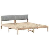 estructura de cama marron y gris claro 180 x 200 cm