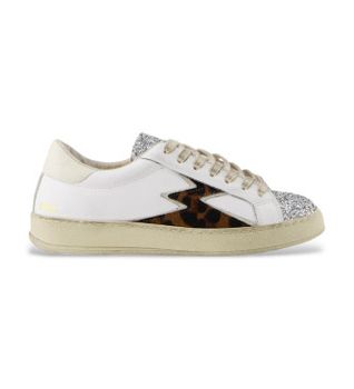 MOA Concept para mujer. IC134 Zapatillas de Piel Iconic blanco (36), Plano, Cordones, Casual