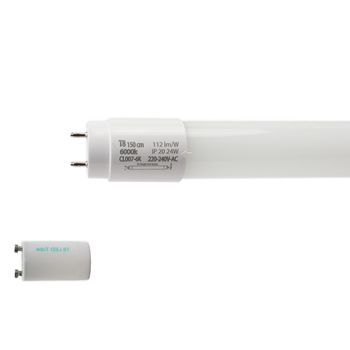 Pack De 25 Tubos Led T8 Cristal 150cm Conexión Un Lateral 24w Alta Efeciencia