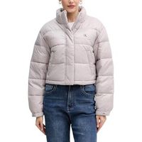 calvin klein jeans abrigo de plumas shine crop puffer ja lv047d504g para mujer