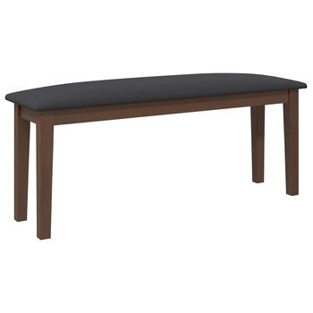 Banco 110 Cm Madera Maciza Marrón Caucho Vidaxl