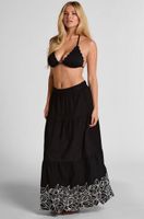 hunkemoller falda bordada negro