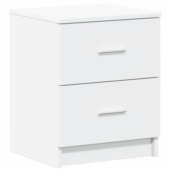 Mesita De Noche 36x40x50 Cm Madera - Blanco