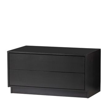 Mueble tv de madera negra