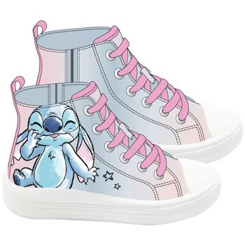 Hello Kitty Zapatillas altas Zapatillas Altas de Loneta con Luces Suela PVC Rosa para niña