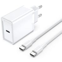cargador de pared vention fahwf-eu usb-c 25w carga rapida con 2 cables