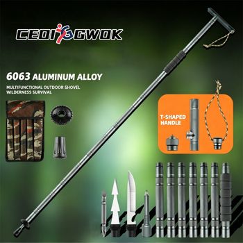 Bastones de Trekking Plegables CEOI GWOK con Empuñadura en T, Bastón de Senderismo Ajustable para Caminatas al Aire Libre, Bastón Profesional para Caminar