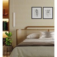 papel pintado vinilico ecologico etnico diseno geometrico africano amarillo - barak 682037 de gaulan - rollo de 10 m x 052 m
