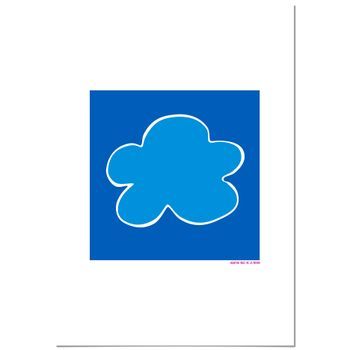 Panorama Cuadro De Aluminio Agatha Ruiz De La Prada Nube Fondo Azul 70x100 Cm
