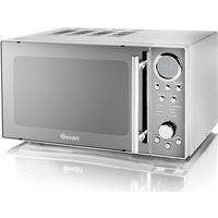 swan sm3080n solo microwave - silver silver