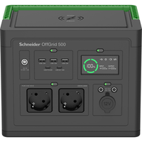 schneider offgrid portable power station 500 517 wh lithium-ion 2 schuko sinewave