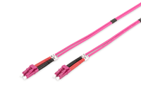 fiber optic patch cord lc to lc duplex om4 color magenta 3m