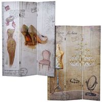biombo 3 paneles estilo retro vintage 180x120cm par04043