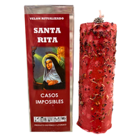 velon ritualizado de santa rita con amuleto y alfiler casos imposibles