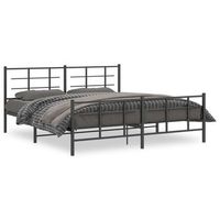 cama matrimonial  cama para adultos  estructura de cama cabecero y estribo metal negro 180x200 cm