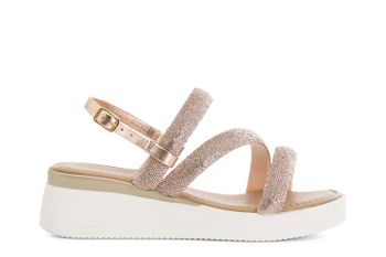 sandalias asimétricas con pedrería powder