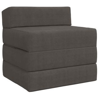 Sofá Cama Plegable Gris Oscuro 200 X 70 X 15 Cm Tela De Pana Vidaxl