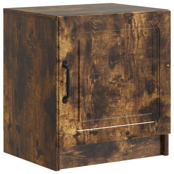 Armario De Noche Roble Ahumado 43 X 34,5 X 47 Cm Vidaxl