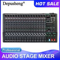 consola mezcladora depusheng pa16 mezclador de audio profesional para dj placa de sonido interfaz de sistema de escritorio 16 canales digital 99 efecto de reverberacion