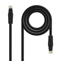nanocable cable red latiguillo rj45 lszh cat6a utp awg24 negro 25 cm