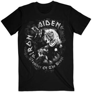 Iron Maiden Camiseta manga larga Number Of The Beast Grey Tone para mujer