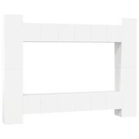 juego de mueble para tv de 10 piezas aglomerado blanco vidaxl