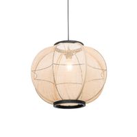 lampara colgante textil cafe
