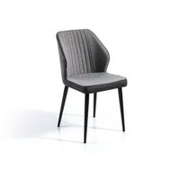 set 4 sillas de comedor tela massa - gris oscuro