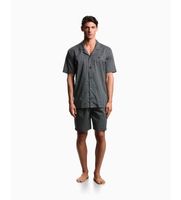 emporio armani para hombre em001372af19318 pijama con bermudas de muselina estampada marino l homewear algodon manga corta