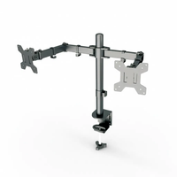 sodany soporte monitor doble brazo 15-33 vesa 75100 ajustable altura y giro 360 hasta 8kgbrazo acero ergonomico