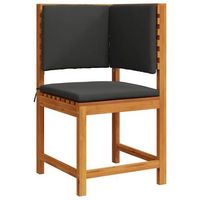 silla de jardin marron 50 x 50 x 91cm madera maciza de acacia vidaxl