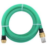 manguera de succion con conectores de laton pvc verde 29 mm 15m vidaxl