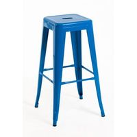 pack 2 taburetes torix altos 76 cm de acero reforzado 763030 cm - azul