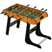homcom mesa de futbolin para bebes plegable dim 98l x 42l x 62h cm 2 bolas incluidas imitacion de mdf color negro
